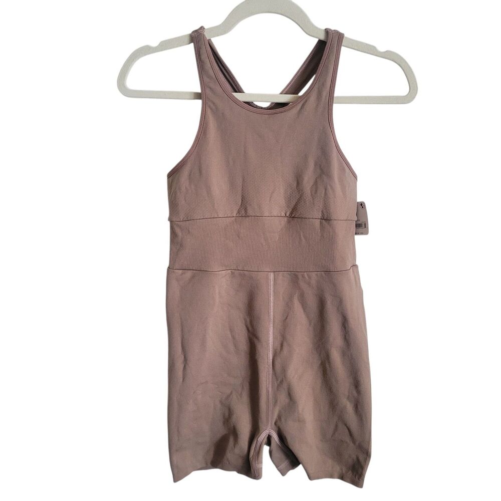 Free People Movement Every Single‎ Time Runsie Jumpsuit Size M / L Brown Tan NEW